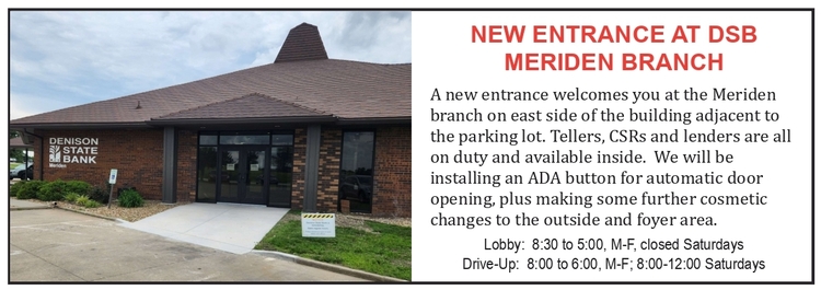 New front entrance at Meriden branch